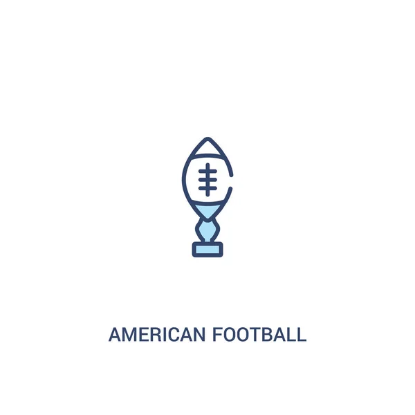 Αμερικανικό ποδοσφαιρικό τοπ concept 2 έγχρωμο εικονίδιο. απλή γραμμή — Διανυσματικό Αρχείο