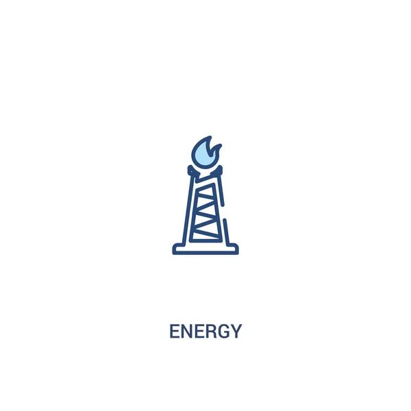 Concept énergétique 2 icône de couleur. illustration simple d'élément de ligne . — Image vectorielle