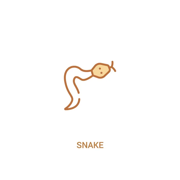 Snake concept 2 colored icon. simple line element illustration. — Stock Vector