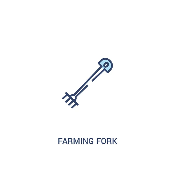 Farming fork concept 2 colored icon. простой линейный элемент illustr — стоковый вектор