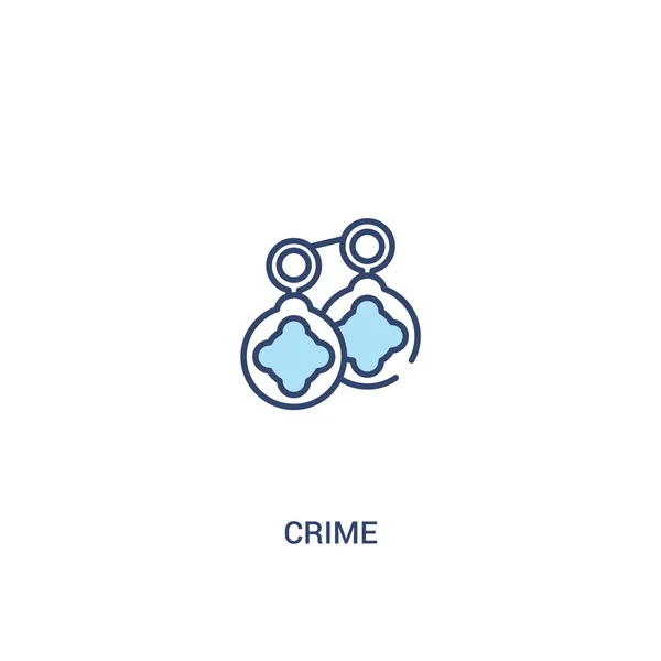 Koncept zločinu 2 Barevná ikona. jednoduchá čára, ilustrace. — Stockový vektor