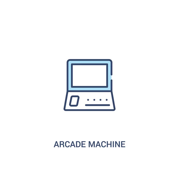 Arcade makine kavramı 2 renkli simgesi. basit çizgi elemanı illus — Stok Vektör