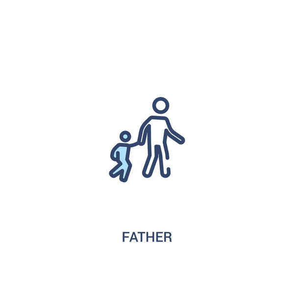 Fader Concept 2 färgad ikon. enkel illustration av linjeelement. — Stock vektor