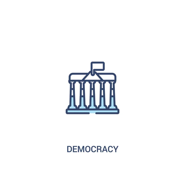 Concepto de democracia 2 icono de color. elemento de línea simple illustrati — Archivo Imágenes Vectoriales