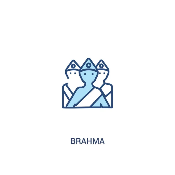 Concepto de brahma 2 icono de color. ilustración simple elemento de línea . — Vector de stock