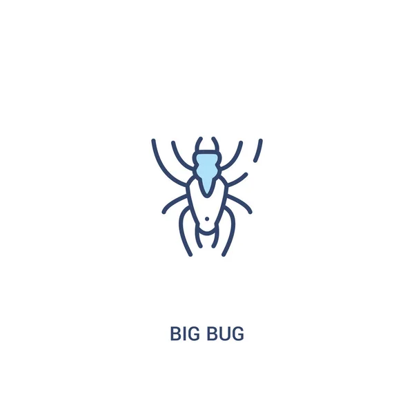 Big bug concept 2 colored icon. simple line element illustration — Stock Vector