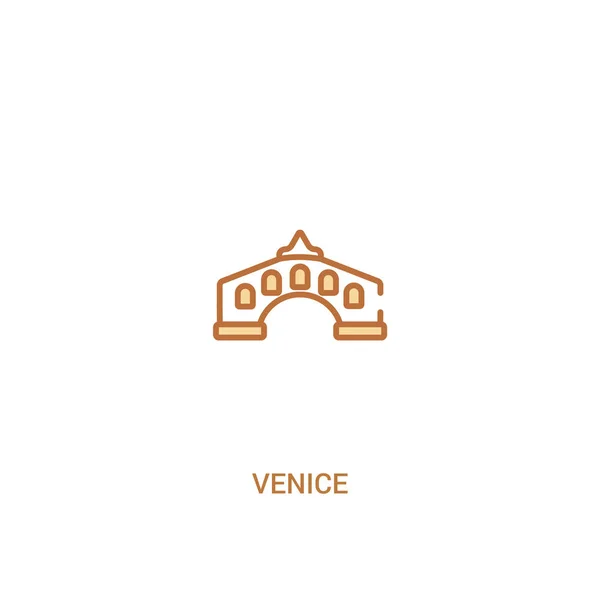 Conceito de venice 2 ícone colorido. ilustração de elemento de linha simples . —  Vetores de Stock