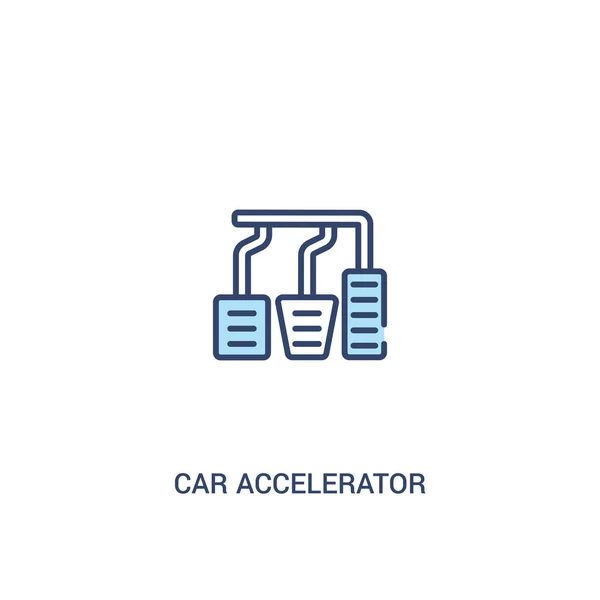 Bil Accelerator Concept 2 färgad ikon. enkelt linjeelement Köhlerbe — Stock vektor