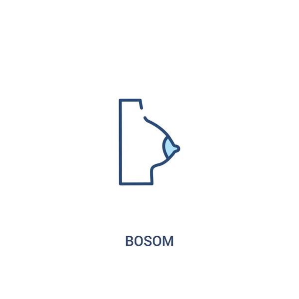 Concepto de seno 2 icono de color. ilustración simple elemento de línea . — Vector de stock