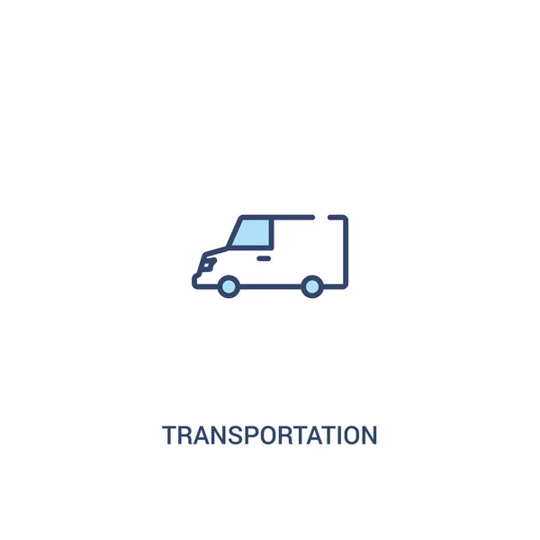 Transportation concept 2 colored icon. simple line element illus — Stock Vector