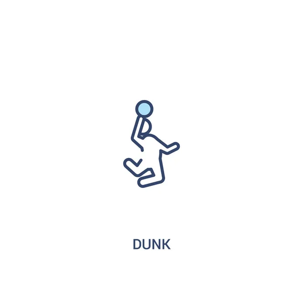 Koncepcja dunk 2 kolorowa ikona. prostej ilustracji elementu liniowego. o — Wektor stockowy