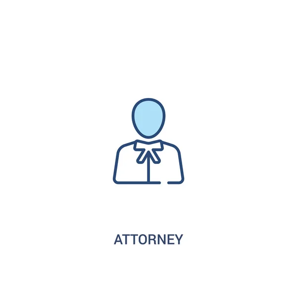 Attorney concept 2 gekleurd icoon. eenvoudig lijn element Illustratio — Stockvector