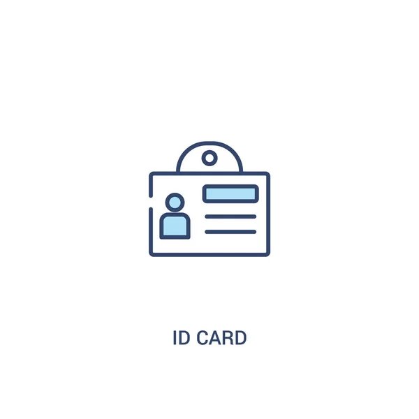 Id card concept 2 colored icon. simple line element illustration — Stock Vector