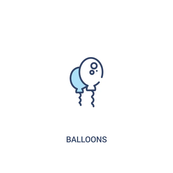 Balões conceito 2 ícone colorido. linha simples elemento ilustratio —  Vetores de Stock