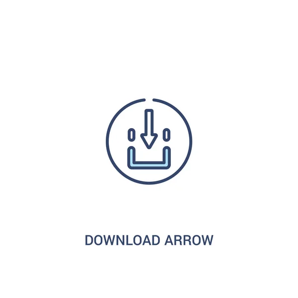 Download arrow concept 2 colored icon. simple line element illus — Stock Vector