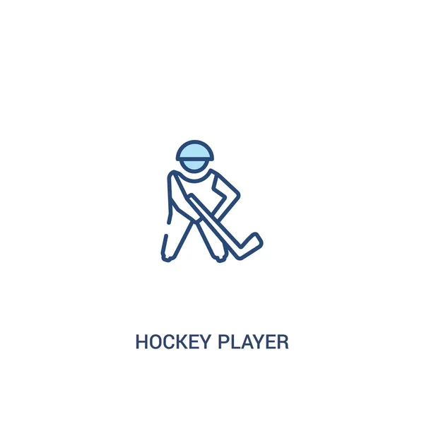 Koncept hokejové hry 2 Barevná ikona. jednoduchý řádek prvek ilustr — Stockový vektor
