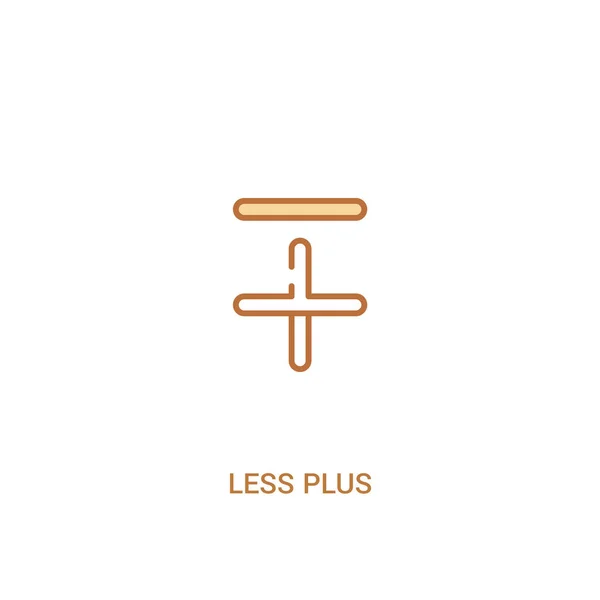 Less plus concept 2 gekleurd icoon. eenvoudig lijn element illustrati — Stockvector
