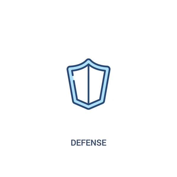 Conceito de defesa 2 ícone colorido. ilustração de elemento de linha simples — Vetor de Stock