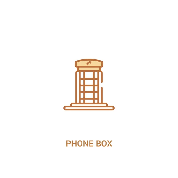 Telefoon vak concept 2 gekleurd pictogram. eenvoudig lijn element illustrati — Stockvector