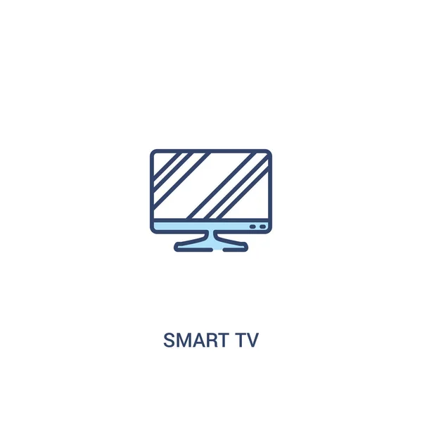 Smart tv concept 2 colored icon. простой линейный элемент illustratio — стоковый вектор