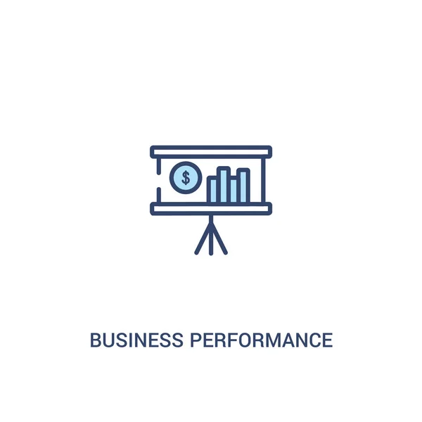 business performance concept 2 colored icon. simple line element