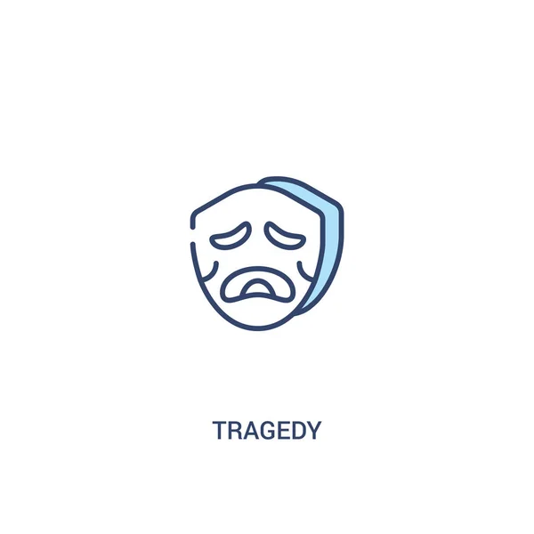 Concepto de tragedia 2 icono de color. ilustración simple elemento de línea — Vector de stock