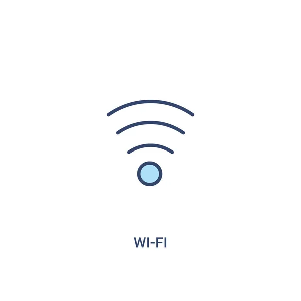 Wi-Fi koncept 2 Barevná ikona. jednoduchá čára, ilustrace. — Stockový vektor