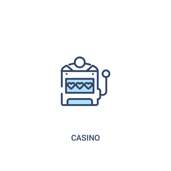 Casino-Konzept 2 farbiges Symbol. einfache Linienelement-Illustration. — Stockvektor