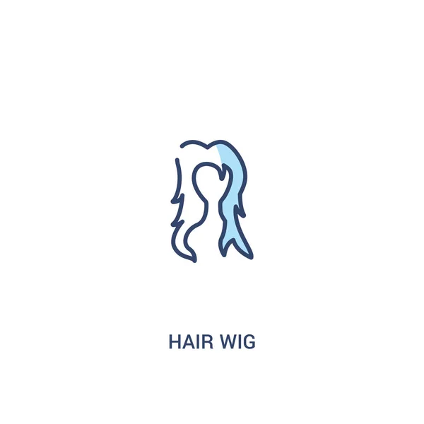 Hair wig concept 2 icona colorata. linea semplice elemento illustratio — Vettoriale Stock