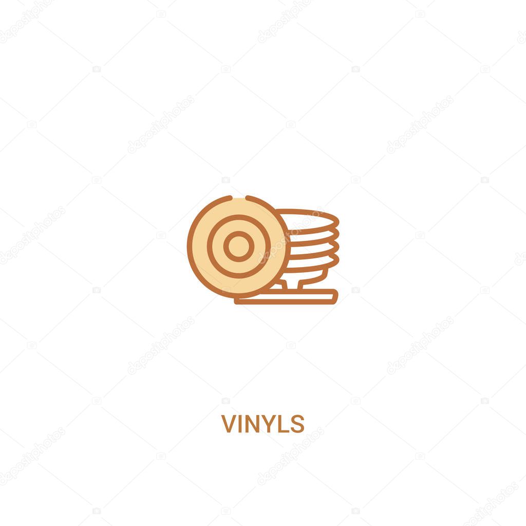 vinyls concept 2 colored icon. simple line element illustration.