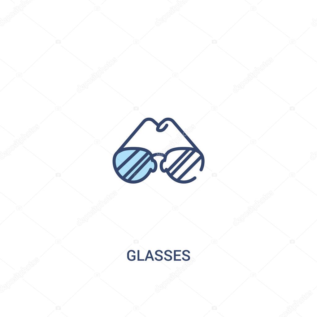 glasses concept 2 colored icon. simple line element illustration
