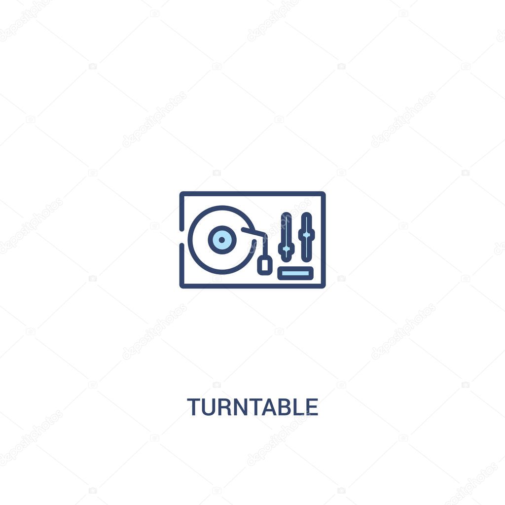 turntable concept 2 colored icon. simple line element illustrati