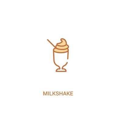 milkshake kavramı 2 renkli simge. basit satır elemanı illustrati