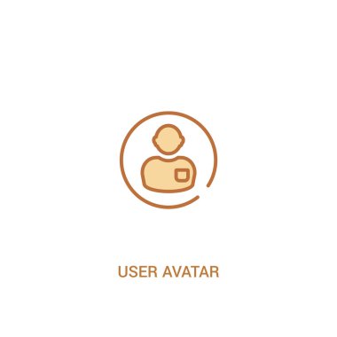 kullanıcı avatar kavramı 2 renkli simge. basit çizgi elemanı illustra