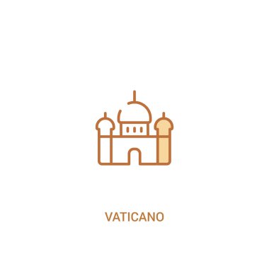 vaticano kavramı 2 renkli simge. basit çizgi elemanı illustratio