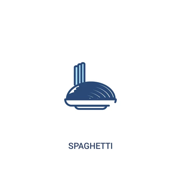 Spaghetti koncepcja 2 kolorowa ikona. prosty element liniowy książka — Wektor stockowy