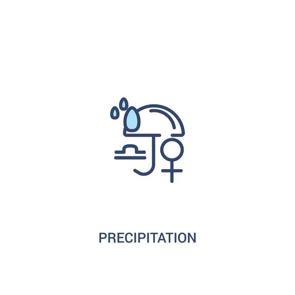 Concepto de precipitación 2 icono de color. línea simple elemento illust — Vector de stock