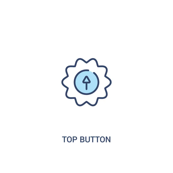 Koncepcja przycisku Top 2 kolorowy ikona. prosty element liniowy ilustrat — Wektor stockowy