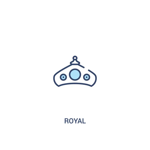 Royal concept 2 gekleurd icoon. eenvoudige illustratie van het lijn element. — Stockvector