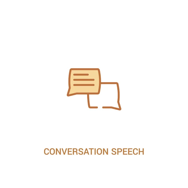 Conversación burbujas de voz concepto 2 icono de color. línea simple — Vector de stock