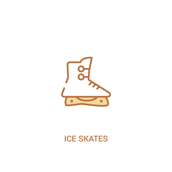 Gelo patins conceito 2 ícone colorido. elemento de linha simples ilustrat — Vetor de Stock