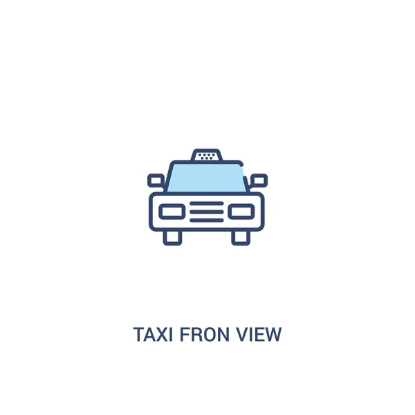 Taxi fron view concepto 2 icono de color. línea simple elemento illus — Vector de stock