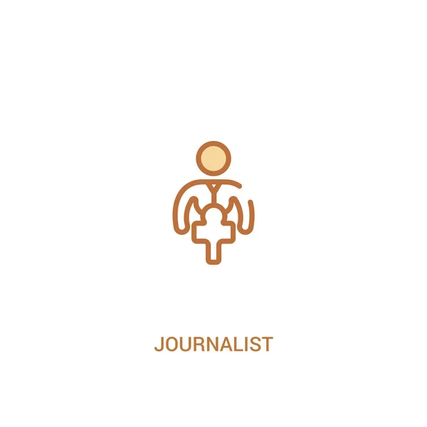 Journalist concept 2 gekleurd icoon. eenvoudig lijn element illustrat — Stockvector