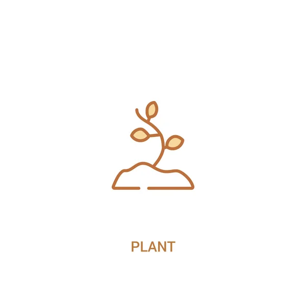 Concepto de planta 2 icono de color. ilustración simple elemento de línea . — Vector de stock