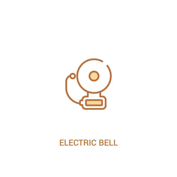 Koncepcja dzwonka elektrycznego 2 kolorowa ikona. prosty element liniowy Illust — Wektor stockowy