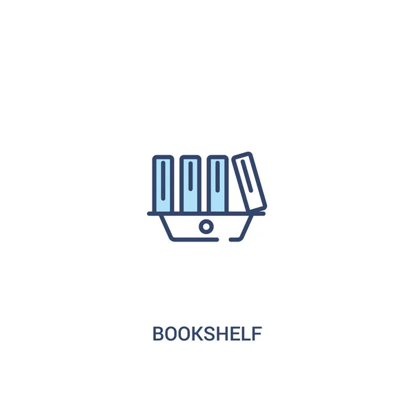 Bookshelf concept 2 gekleurd icoon. eenvoudig lijn element illustrati — Stockvector