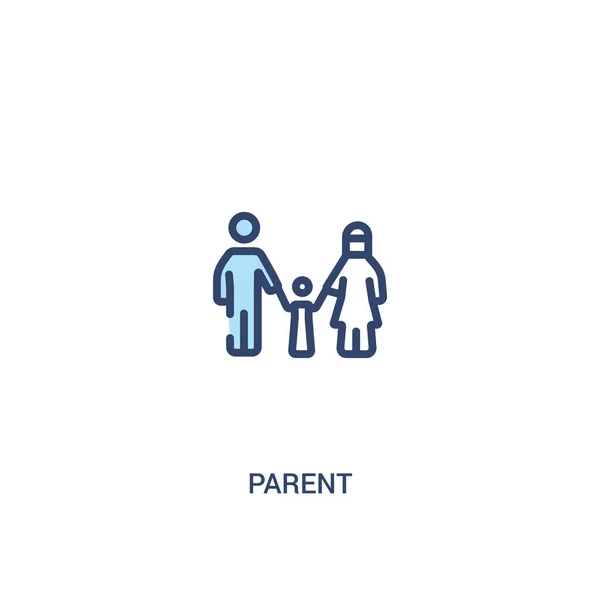 Parent concept 2 gekleurd pictogram. eenvoudige illustratie van het lijn element. — Stockvector