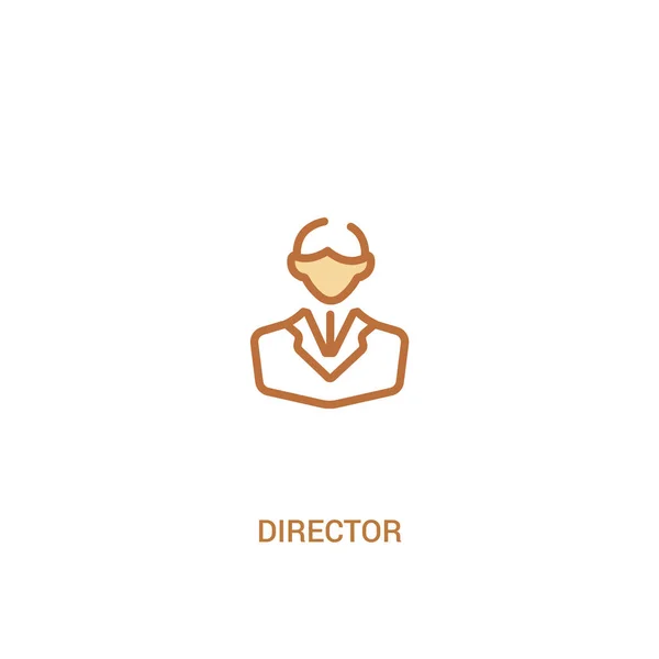 Director concept 2 colored icon. simple line element illustratio — Stock Vector
