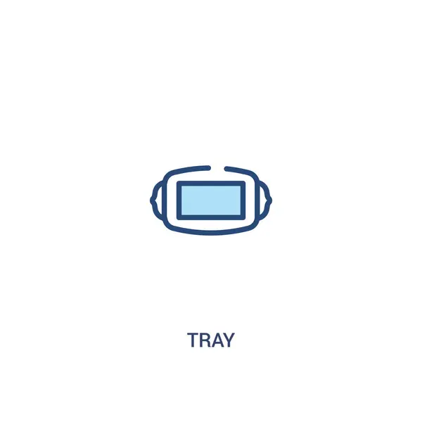 Tray concept 2 gekleurd icoon. eenvoudige illustratie van het lijn element. O — Stockvector