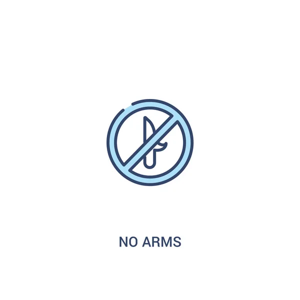 No Arms concept 2 gekleurd icoon. eenvoudige illustratie van het lijn element — Stockvector